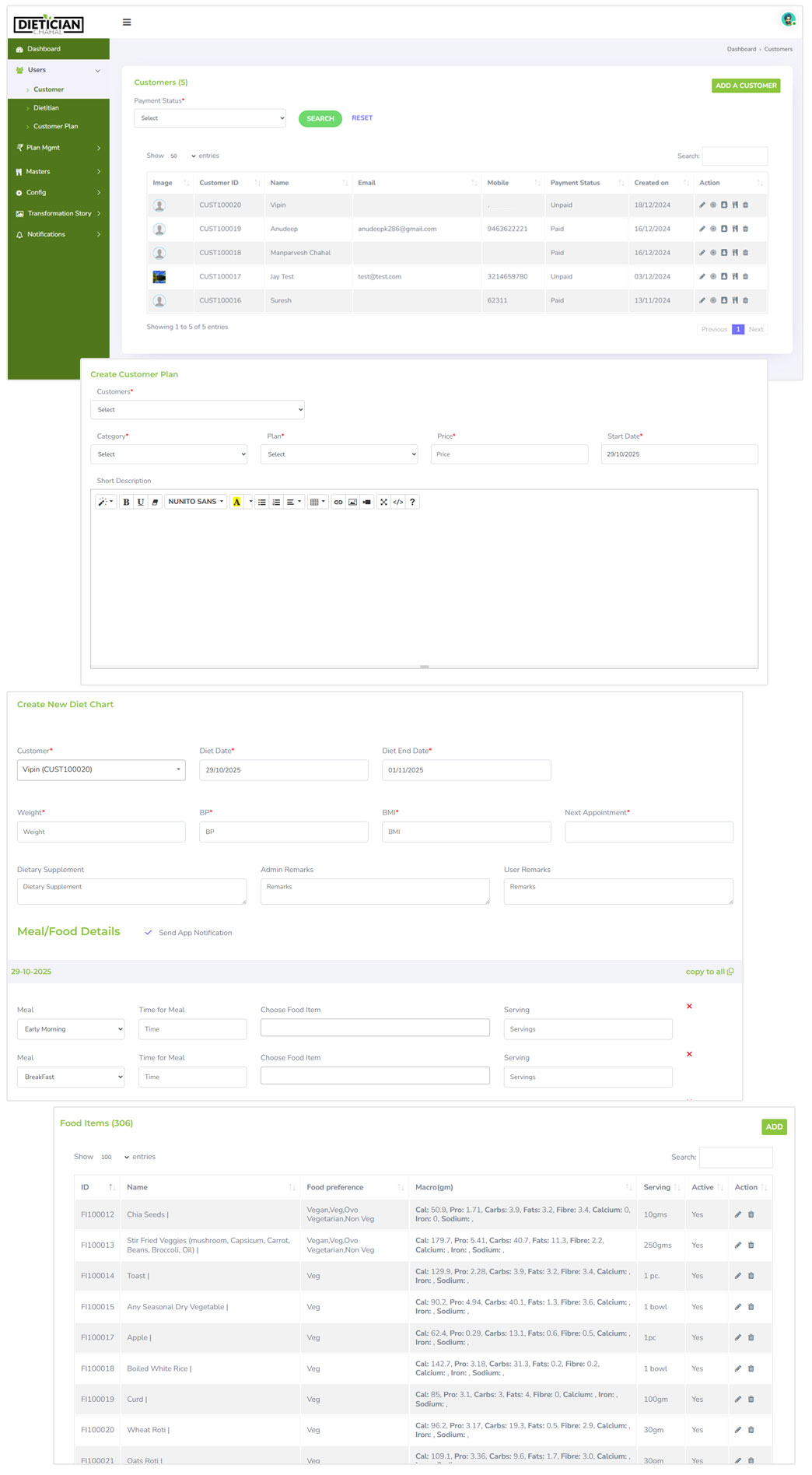 CRM Web Application + Mobile App for Dietitians CRM Web Application + Mobile App for Dietitians